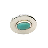 Wayne Aguilar 925 Sterling Silver and Cabochon Turquoise Oval Kewa Native American Pendant (3)