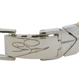 Sima P 925 Sterling Silver Large Herringbone Pattern Chain Heavy 72g 7" Bracelet