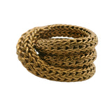 John Hardy Intersecting Woven Rope Design 18k 750 Yellow Gold Ring Size 5.5