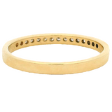 18kt Yellow Gold and Channel Set Diamond Half Eternity Wedding Stackable Band Size 6.75