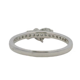 Djula Solid 18kt White Gold and 0.24ctw Diamond Star of David Dangle Pinky Ring Size 2.5
