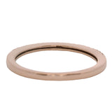 Solid Rose Gold 10kt and Diamond Thin 1.5mm Stackable Band Ring Size 5.5