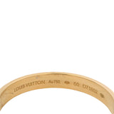Louis Vuitton 18kt Yellow Gold LV Volt 3.4mm Wedding Stackable Band Ring Size 9