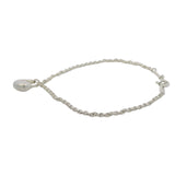 Tiffany & CO Elsa Peretti 925 Sterling Silver Eternal Circle Charm Station 7.25" Bracelet Made In Spain