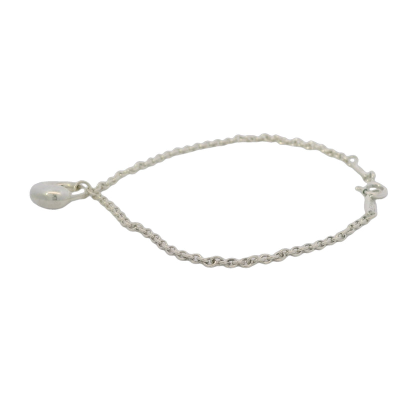 Tiffany & CO Elsa Peretti 925 Sterling Silver Eternal Circle Charm Station 7.25" Bracelet Made In Spain