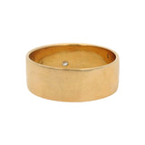 Toteme Solid 18kt Yellow Gold and Diamond Midi or Pinky Ring Cigar Band Size 3