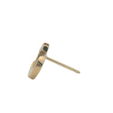 Single Coquí el Original Solid 14kt Yellow Gold Ship's Anchor Nautical Stud Earring