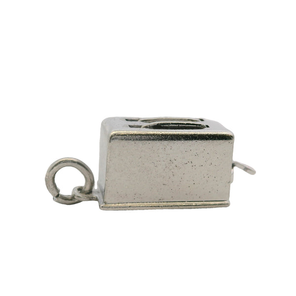 Vintage 925 Sterling Silver Moving Lever Toaster Bracelet Charm