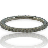 Thin 0.49ctw Diamond Eternity Ring Size 5.5 18kt White Gold Stackable
