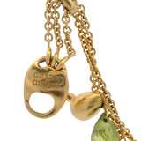 Marco Bicego Solid 18kt Yellow Gold Multi-Strand Multi-Gemstone Tearadrop Briolette Chain Bracelet 7"
