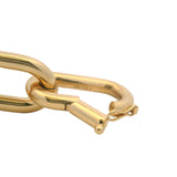 Gabriela Hearst Large Link Paperclip Chain 8" Bracelet In Solid 18kt Yellow Gold