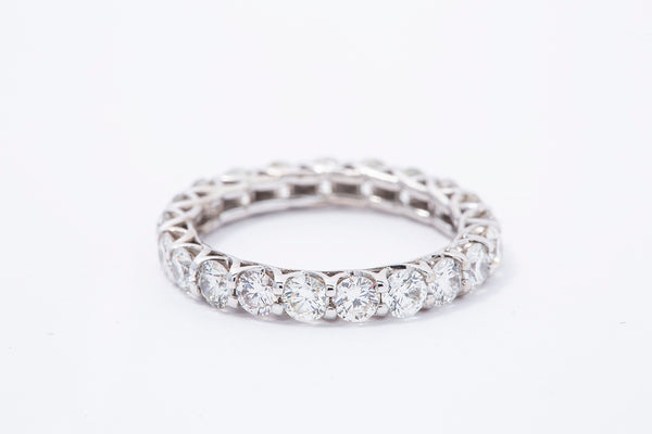Diamond Anniversary 3mm Eternity Band Solid 14K 585 White Gold Ring Size 7