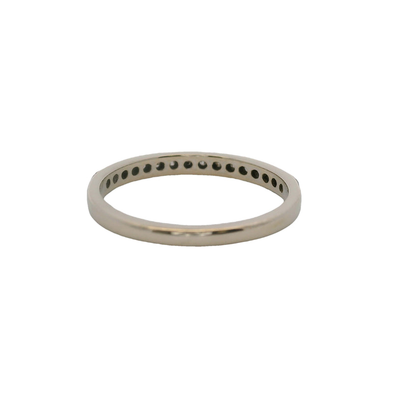 14kt White Gold and 0.24ctw Diamond 2.3mm Wedding Stackable Band Ring Size 6.75