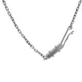 Cartier Solid 18kt White Gold Paved Diamond LOVE Pendant 16.5" Necklace