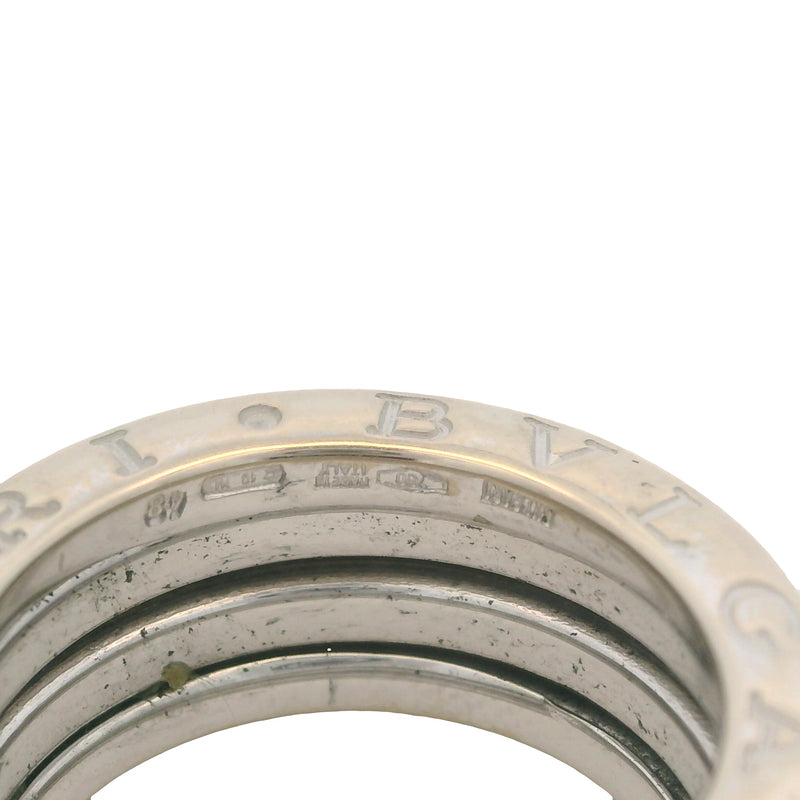 Bulgari Bvlgari Solid 18kt White Gold 7.8mm Wide B.zero1 3-Band Ring Size 4