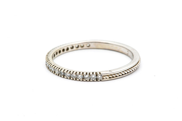 Reversible Stackable Knot Diamond Anniversary Wedding Band Ring Size 6.5