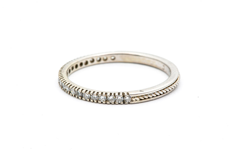 Reversible Stackable Knot Diamond Anniversary Wedding Band Ring Size 6.5