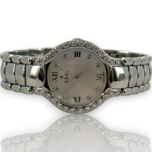 Ebel Beluga e9157428 Diamond 27mm Mother of Pearl Stainless Steel Watch