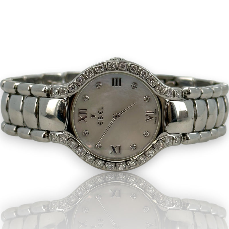Ebel Beluga e9157428 Diamond 27mm Mother of Pearl Stainless Steel Watch