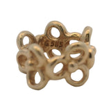Pandora Solid 14kt Yellow Gold Trinity Flower Spacer Slider Charm