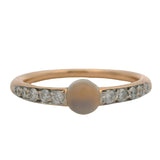 Retired Pomellato Solid 18kt Rose Gold Moonstone and Diamond M’ama non M’ama Ring Size 6