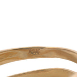Vintage Solid 14kt Yellow Gold Snake Triple Wrap Ring With Ruby Eyes Size 8
