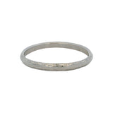 Antique 1920s Solid 900 Platinum Beveled Etched Decorated Wedding Band Size 6.25