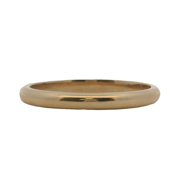 Vintage Solid 14kt Yellow Gold Simple Dainty Stackable Wedding Band Ring Size 6.25