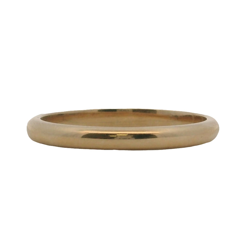Vintage Solid 14kt Yellow Gold Simple Dainty Stackable Wedding Band Ring Size 6.25