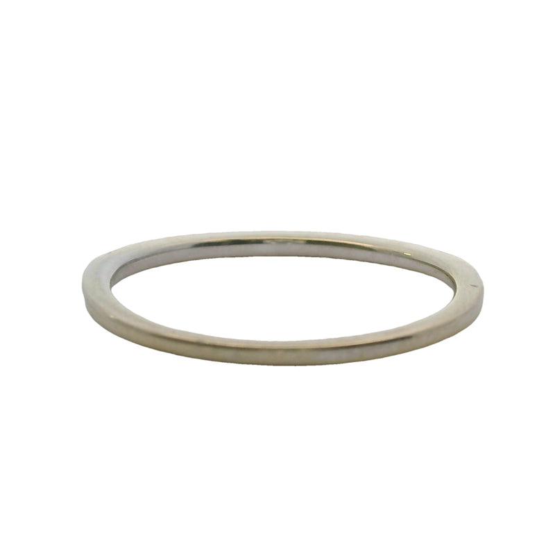 10kt White Gold and Diamond Line Stackable Wedding Band Ring Size 6.5