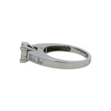14kt White Gold 10 Princess Cut 0.82ctw Diamond Cluster Engagement Ring Size 7