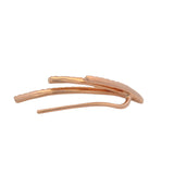 Solid 14kt Rose Gold and Diamond 3-Tier Ear Climber Wing Hook Earrings