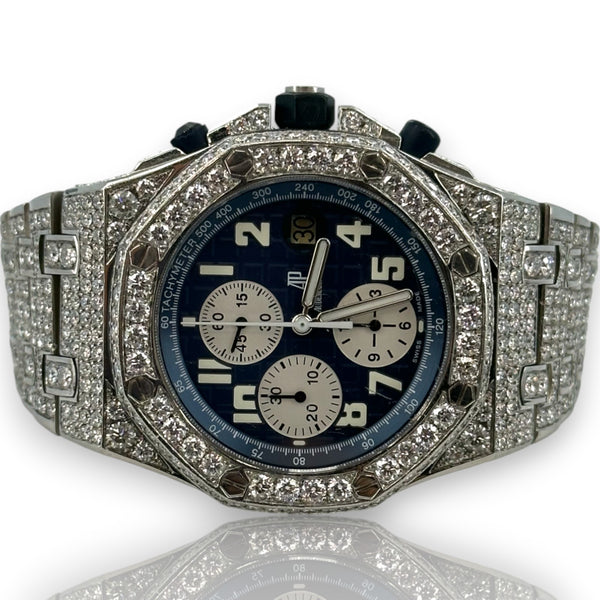Audemars Piguet Royal Oak Offshore 25721ST Blue Dial 42mm Diamond Watch