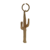 Vintage Solid 14kt Yellow Gold Cactus Desert Western Dangle Charm