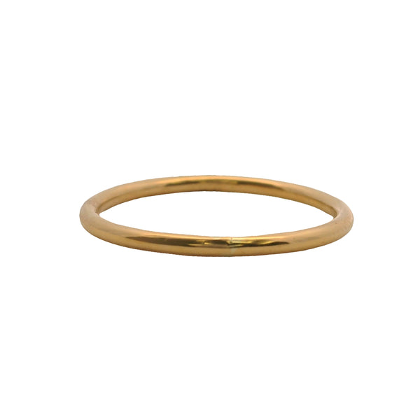 Solid 18kt Yellow Gold Classic Thin 1.5mm Wedding Stackable Comfort Band Ring