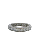 Solid 14kt White Gold and 1.61ctw Diamond 3.5mm Wide Channel-Set Eternity Stackable Band Size 5.75