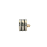 Pandora Solid 925 Sterling Silver and 14k Yellow Gold Dangle Slider Charm