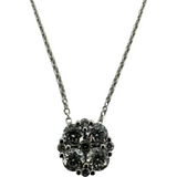 THE LEO Diamond Flower Pendant Necklace White Gold 14KT 585