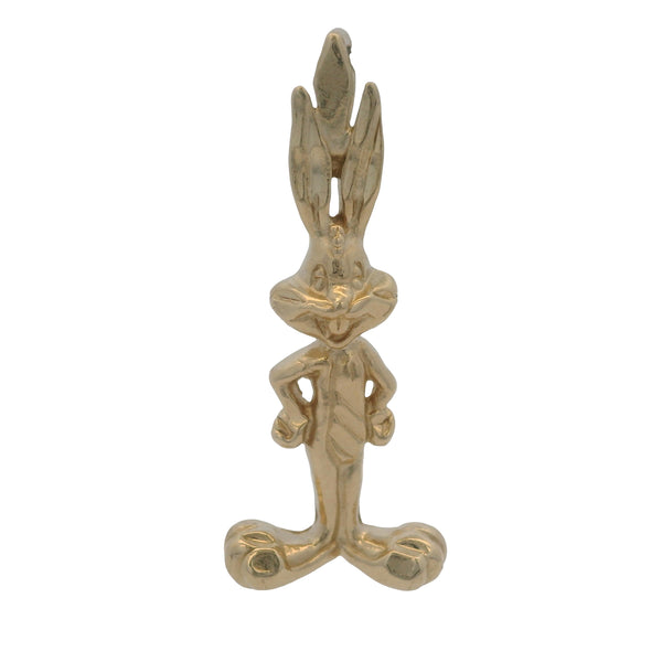 Vintage 1990 Warner Brothers Solid 14kt Yellow Gold Bugs Bunny Charm