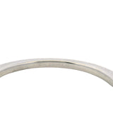 Solid 14kt White Gold and Diamond Half-Eternity Thin Dainty Band Ring Size 6.75