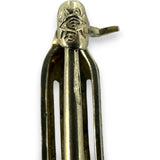 Antique 1920s Platinum and 18kt White Gold Filigree Sapphire Bar Pin by Batchelder