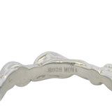 MONA Solid 925 Sterling Silver Abstract Waves Sculptural Band Ring Size 7