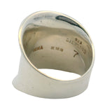 MMA Solid 925 Sterling Silver Concave 20mm Band Ring Size 7