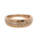 Le Vian Solid 14kt Rose Gold and Channel Set 0.50ctw Diamond Wedding Band Size 9