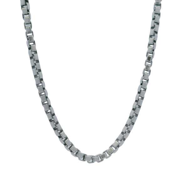 Tiffany & Co 925 Sterling Silver Venetian Link 20" Box Chain 4mm Necklace