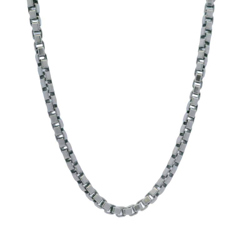 Tiffany & Co 925 Sterling Silver Venetian Link 20" Box Chain 4mm Necklace
