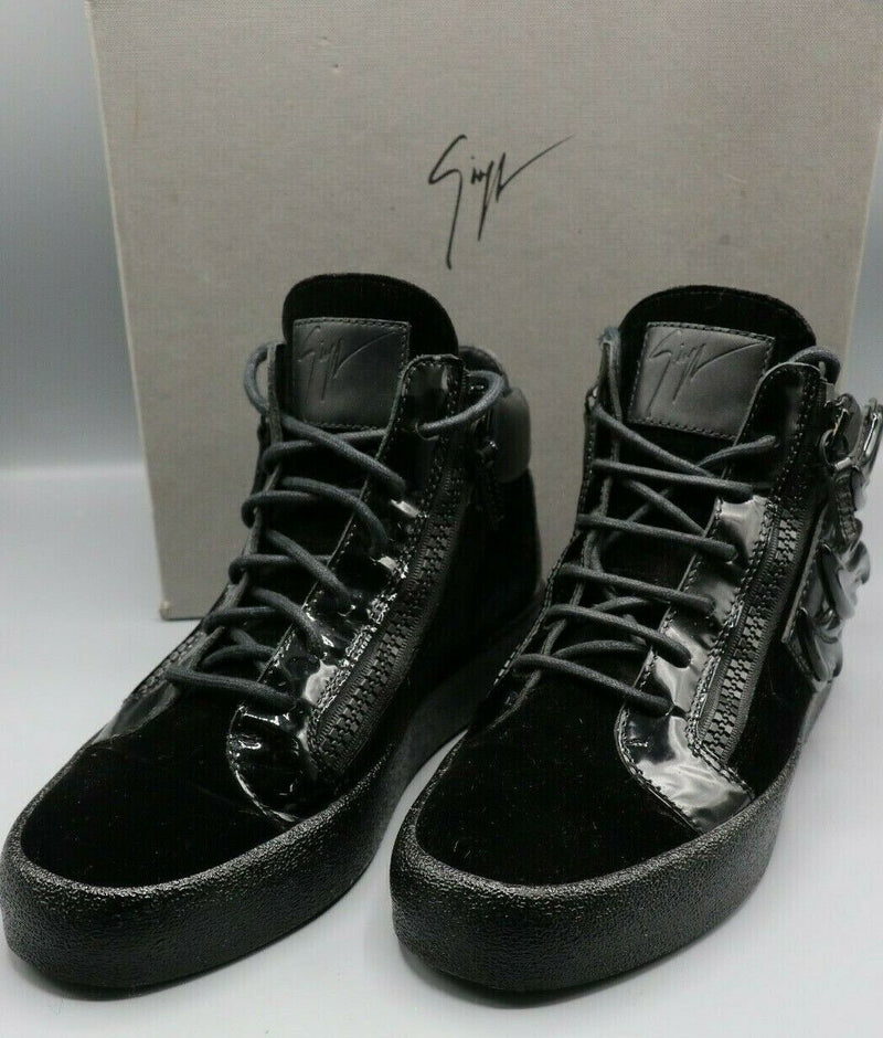 Giuseppe Zanotti Cruel Wing London Black High Top Sneakers Size 40/9.5