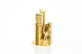 Catherdral of St Michael Tourist Brussels Church Yellow Gold 14k 585 Charm Pendant