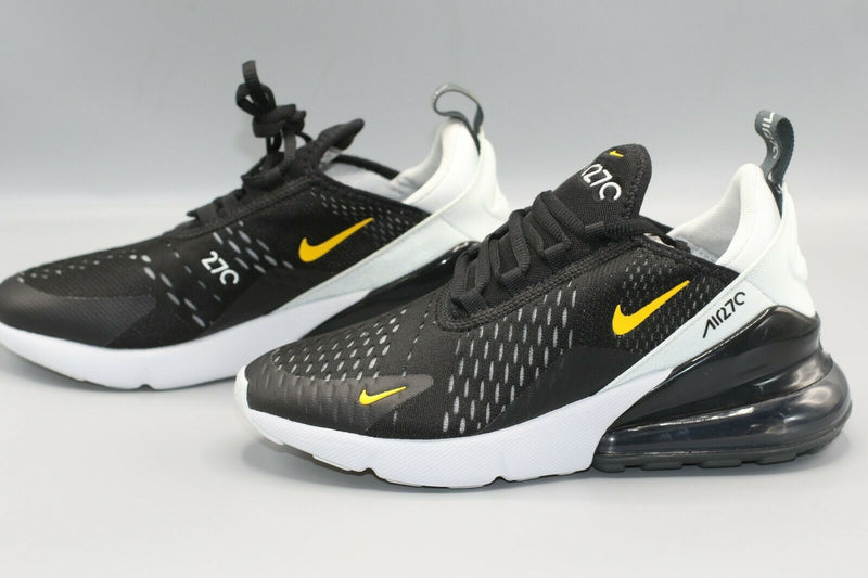 Nike Air Max 270 GS Size 5Y Womens Size 8 Black/Amarillo Yellow 943345-016
