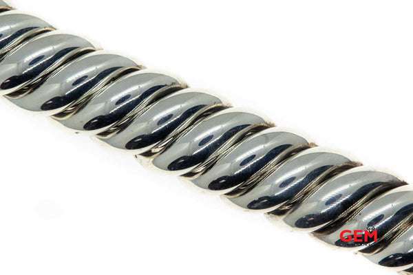 David Yurman Wide Hampton Sculpted Cable 19mm 925 Sterling Silver Bracelet
